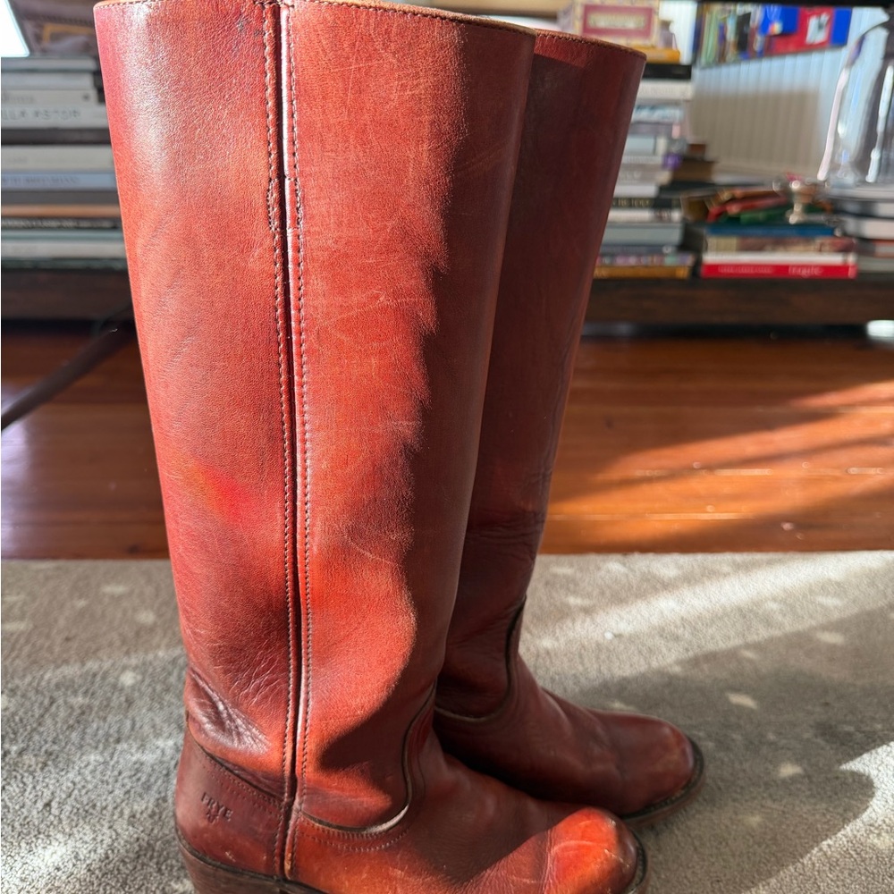 Frye Tan Leather Boots Rare find Vintage - Picture 8 of 11